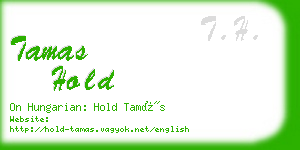 tamas hold business card